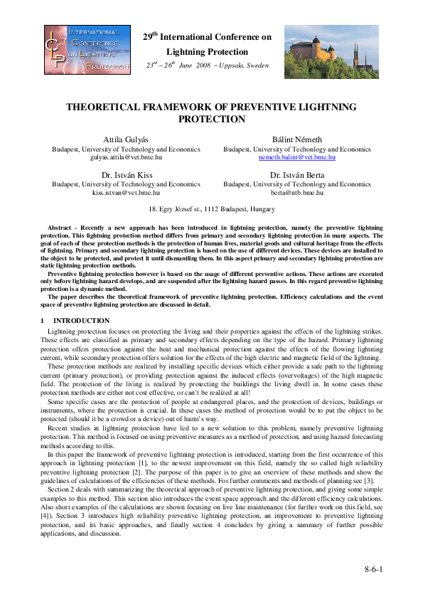(PDF) Theoretical framework of preventive lightning protection