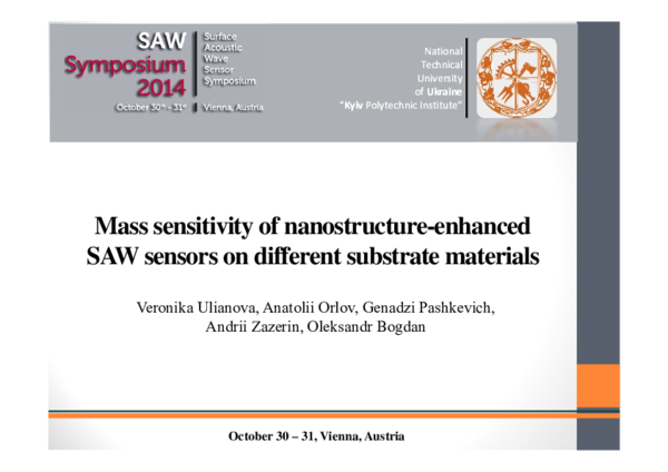 (PDF) Mass sensitivity of nanostructure-enhanced SAW sensors on ...