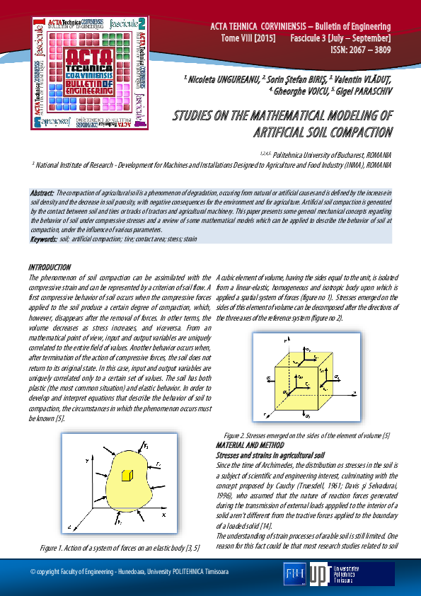 (PDF) STUDIES ON THE MATHEMATICAL MODELING OF ARTIFICIAL SOIL