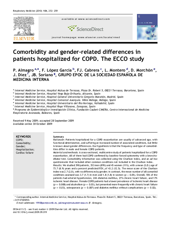 copd comorbilidades de diabetes