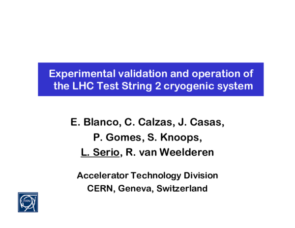 (PDF) Experimental Validation and Operation of the LHC Test String 2 ...