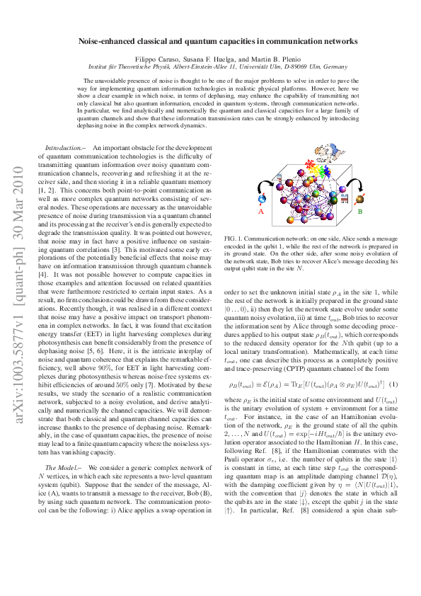 (PDF) Noise-Enhanced Classical and Quantum Capacities in Communication ...