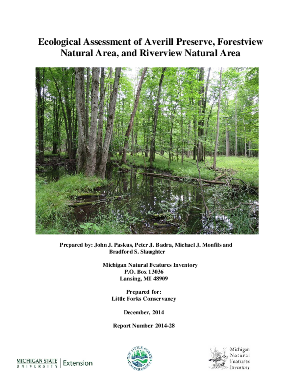 (PDF) Ecological Assessment of Averill Preserve, Forestview Natural