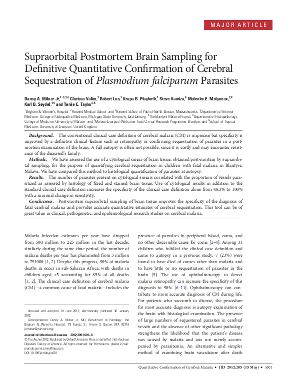 (PDF) Supraorbital Postmortem Brain Sampling for Definitive ...