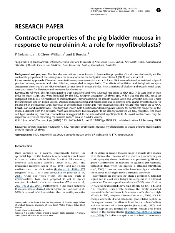 (PDF) Contractile properties of the pig bladder mucosa in response to ...