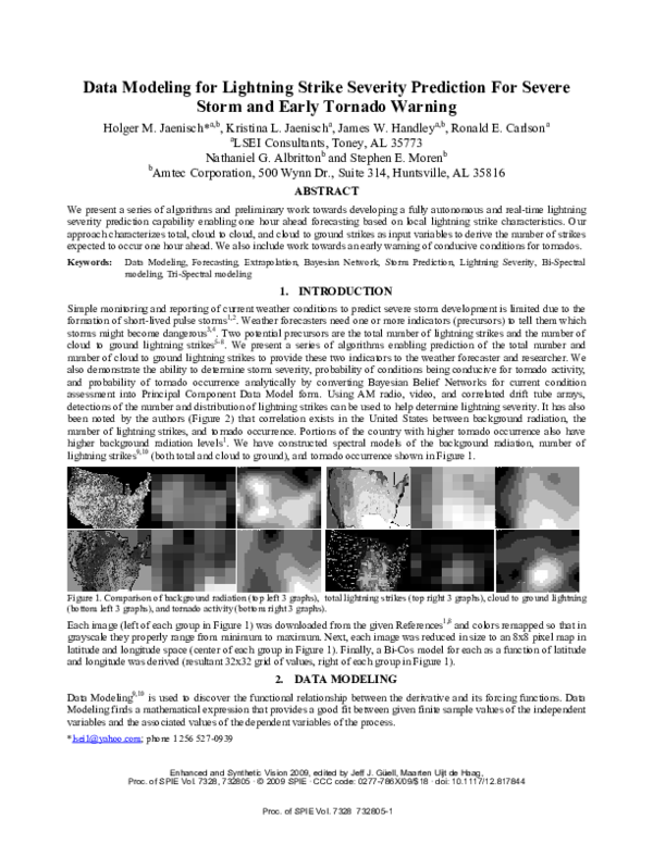 (PDF) Data modeling for lightning strike severity prediction for severe ...
