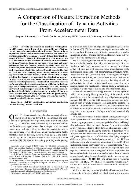(PDF) A Comparison of Feature Extraction Methods for the Classification ...