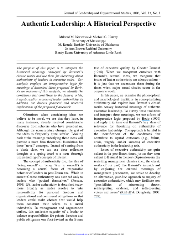 Authentic leader thesis image