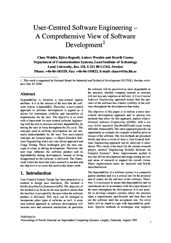 (PDF) User-Centred Software Engineering - A Comprehensive View of ...