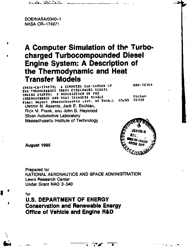 (PDF) A computer simulation of the turbocharged turbo compounded diesel ...