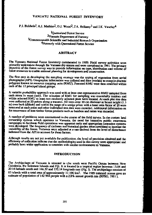 (PDF) Vanuatu National Forest Inventory