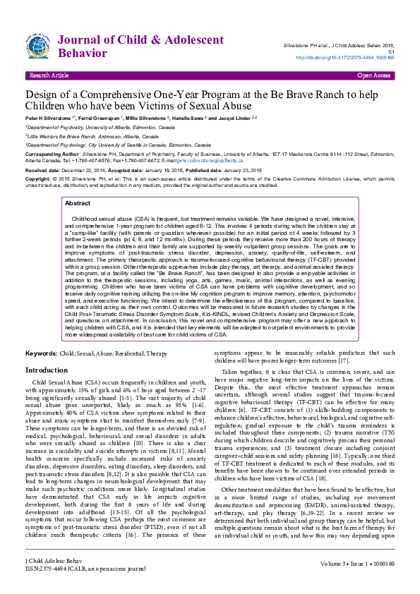 (PDF) Design of a Comprehensive One-Year Program at the Be Brave Ranch ...