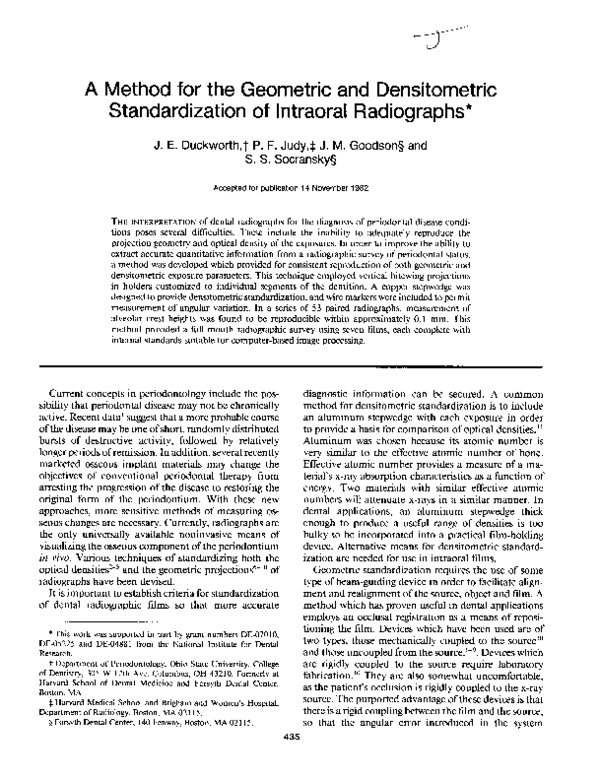 (PDF) A Method for the Geometric and Densitometric Standardization of ...