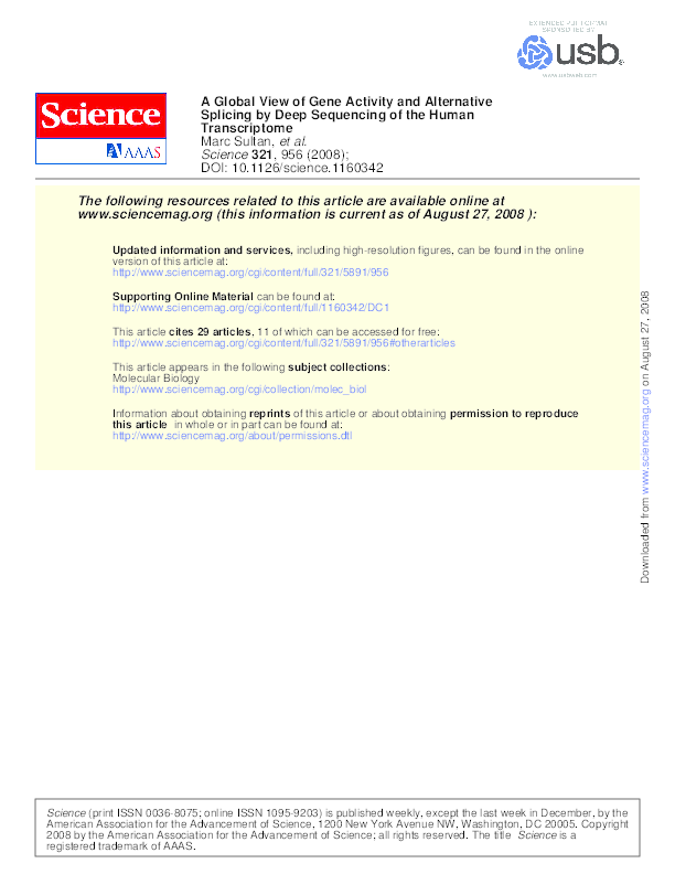 (PDF) A Global View of Gene Activity and Alternative Splicing by Deep ...