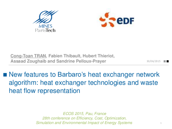 (PDF) Algorithm for heat exchanger network design