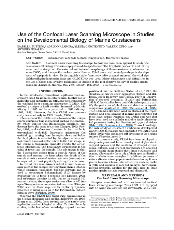 (PDF) Use of the confocal laser scanning microscope in studies on the ...