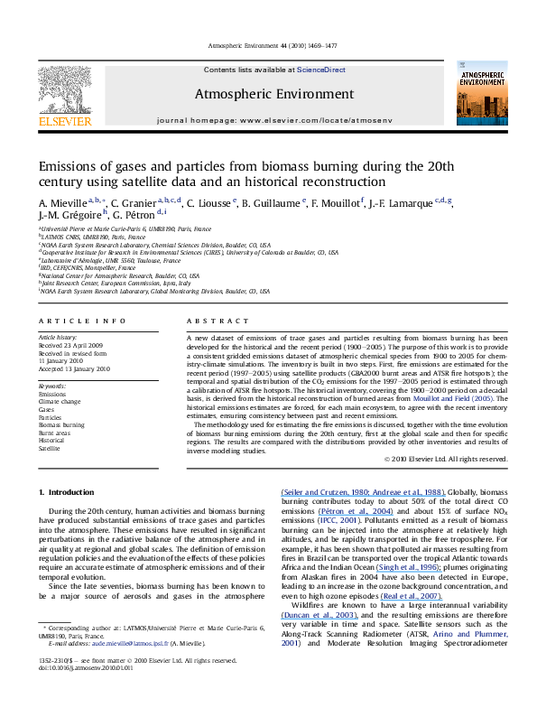 (PDF) Emissions of gases and particles from biomass burning during the ...
