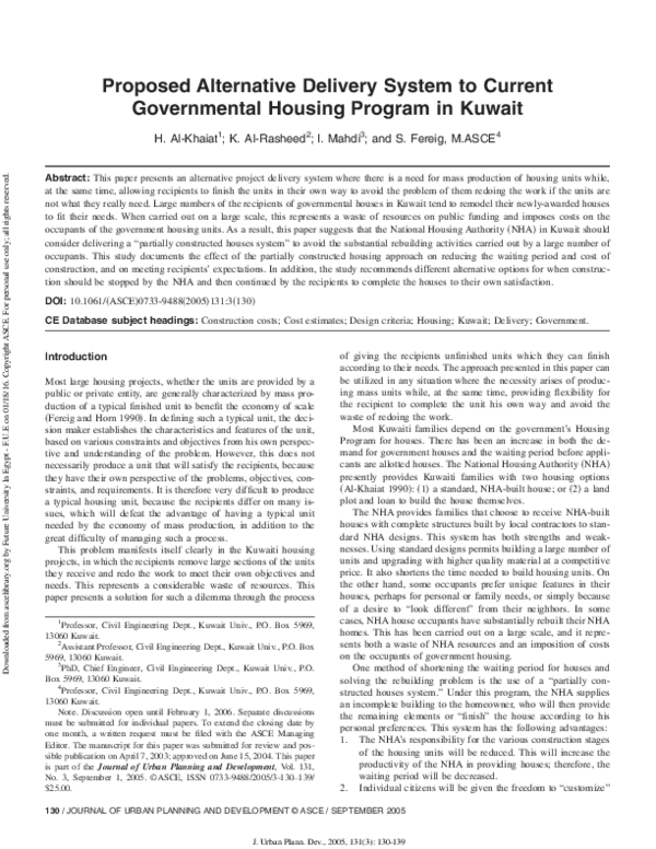 (PDF) Proposed Alternative Delivery System to Current Governmental ...