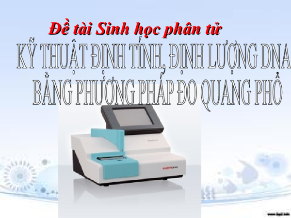 First page of “Tinh nong do d NA bang Ky thuat quang pho hap thu”