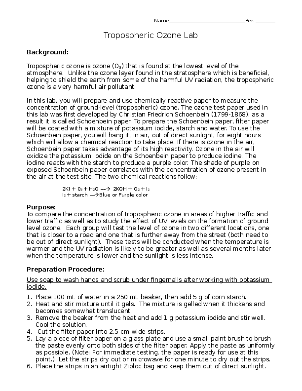 (DOC) Tropospheric ozone lab Sou Pachi Academia.edu