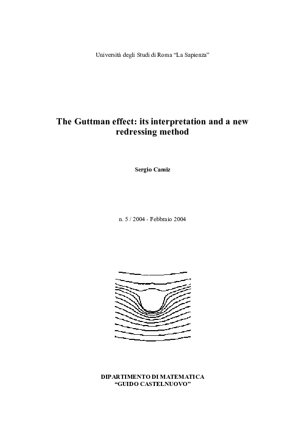 (PDF) The Guttman effect: its interpretation and a new redressing method