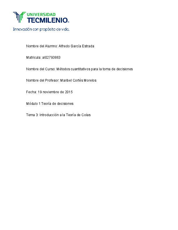 Introducción a la Teoría de Colas