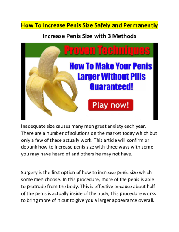 To a penis bigger have ways How To