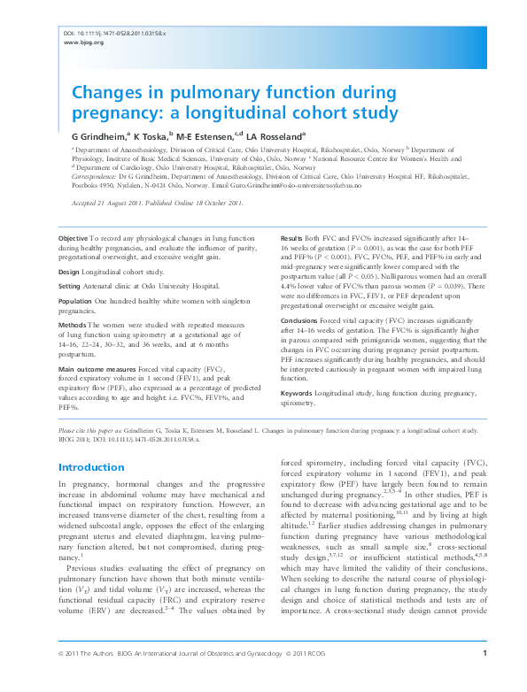 (PDF) Changes in blood pressure during healthy pregnancy