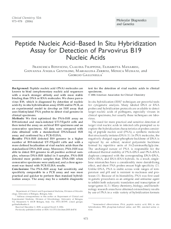 (PDF) Peptide Nucleic Acid-Based In Situ Hybridization Assay for ...