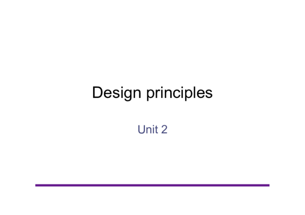(PDF) Design principles Unit 2