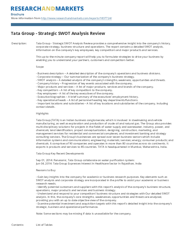 (PDF) Tata group strategic swot analysis review (2)