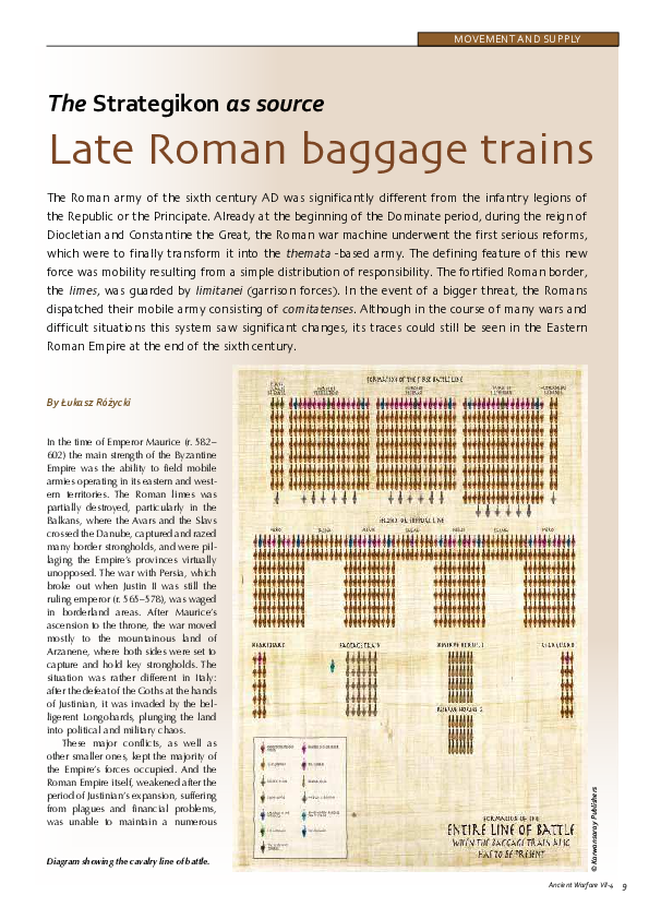 (PDF) The Strategikon as source - Late Roman baggage trains, Ancient ...