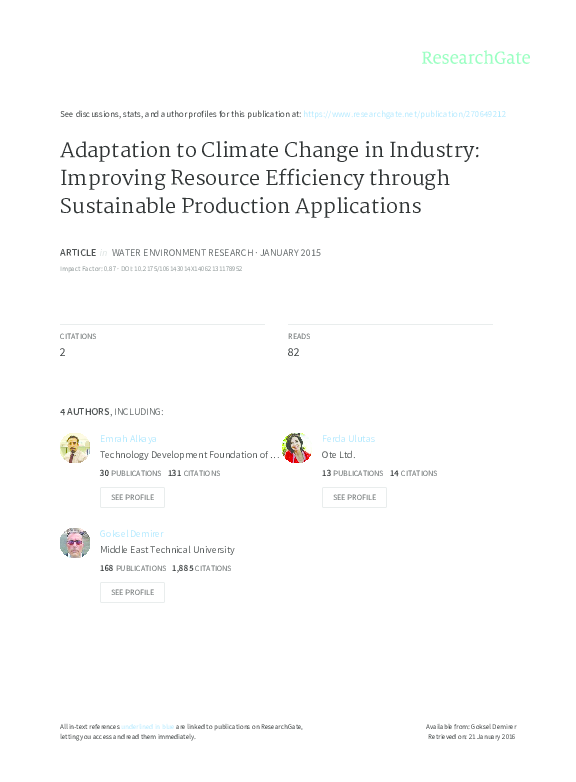 (PDF) Adaptation to Climate Change