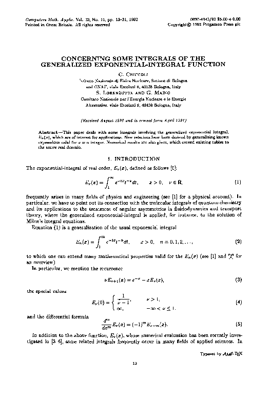 (PDF) Concerning some integrals of the generalized exponential-integral ...