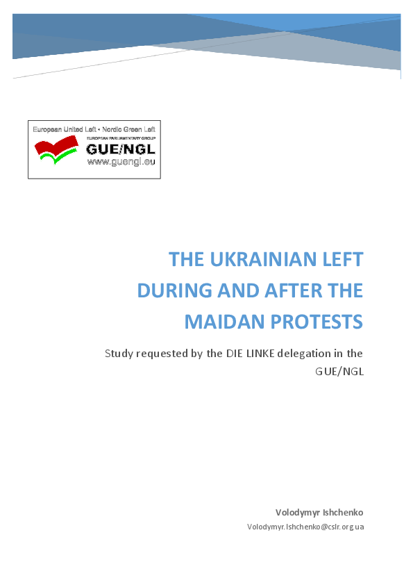 The Ukrainian Left during and after the Maidan Protests