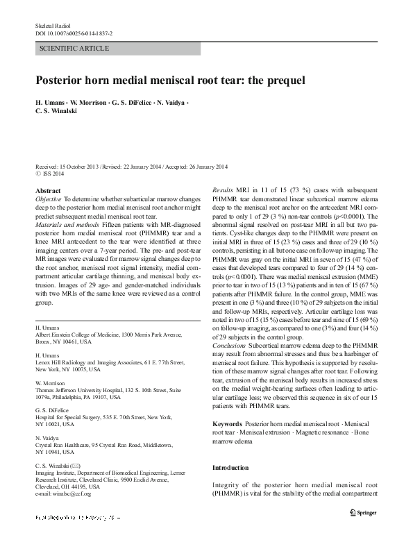 Meniscal tear essay 06 picture