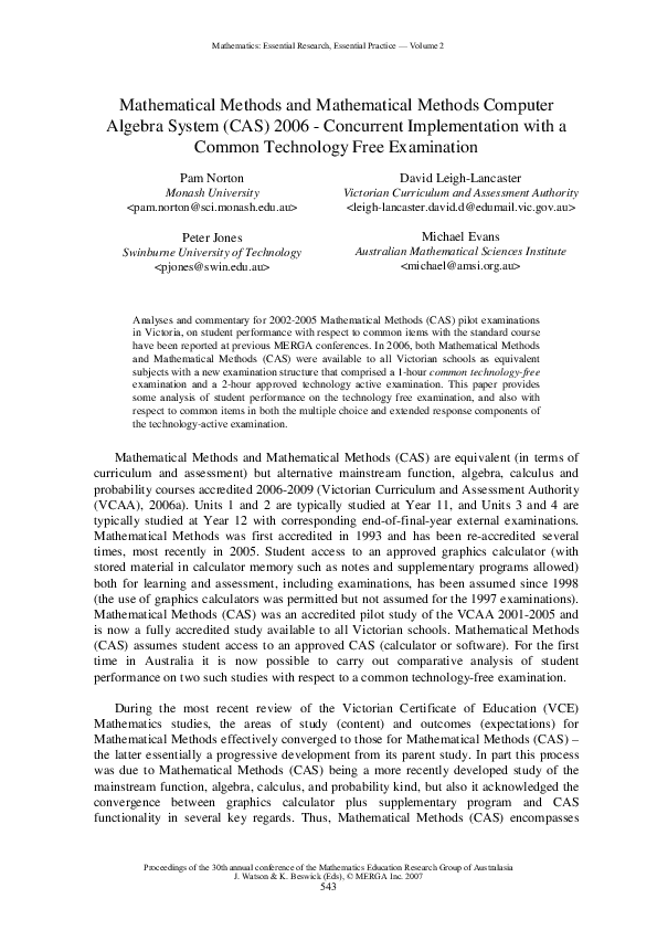 (PDF) Mathematical Methods and Mathematical Methods Computer Algebra ...
