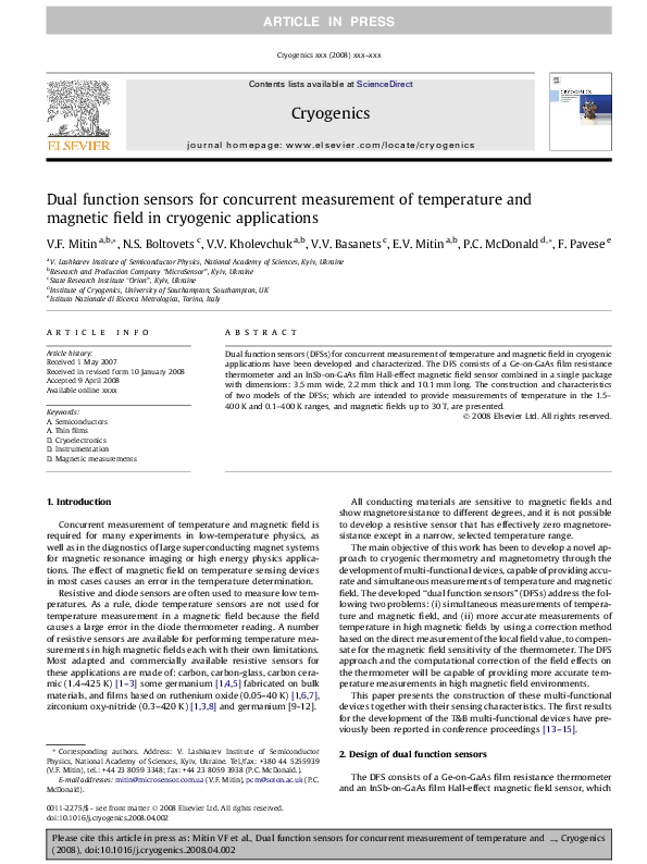 (PDF) Dual function sensors for concurrent measurement of temperature ...