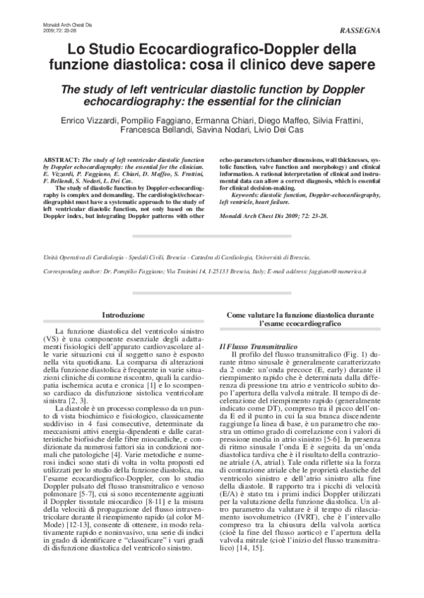 (PDF) The study of left ventricular diastolic function by Doppler ...