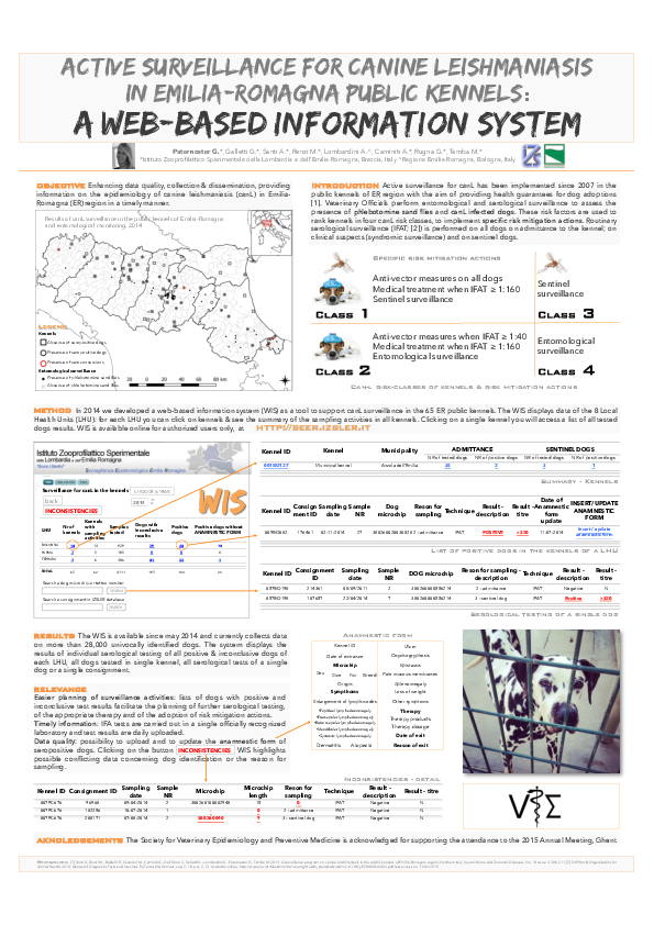 (PDF) Active surveillance for canine leishmaniasis in Emilia-Romagna ...