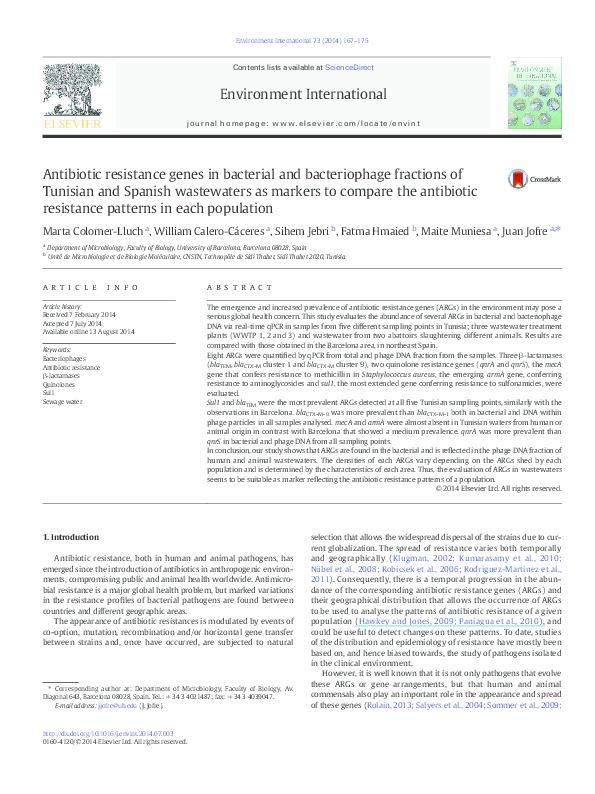 (PDF) Antibiotic resistance genes in bacterial and bacteriophage ...