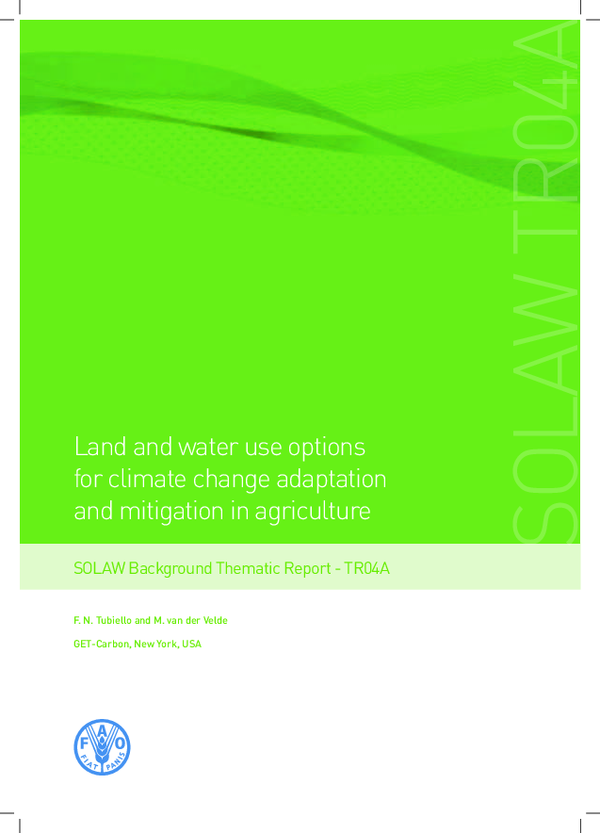 (PDF) Land and water use options for climate change adaptation and ...