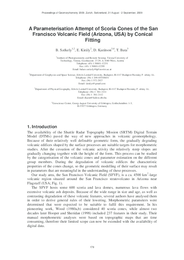 (PDF) A Parameterisation Attempt of Scoria Cones of the San Francisco V ...