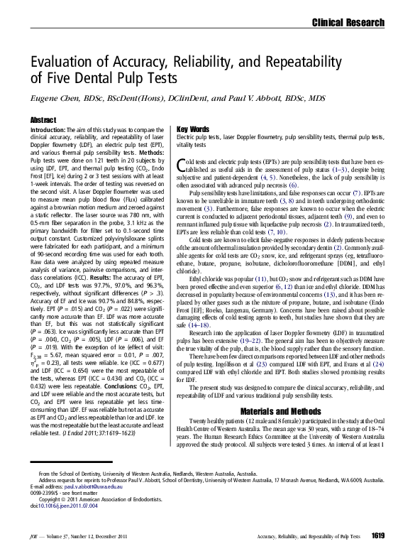 (PDF) Evaluation of Accuracy, Reliability, and Repeatability of Five