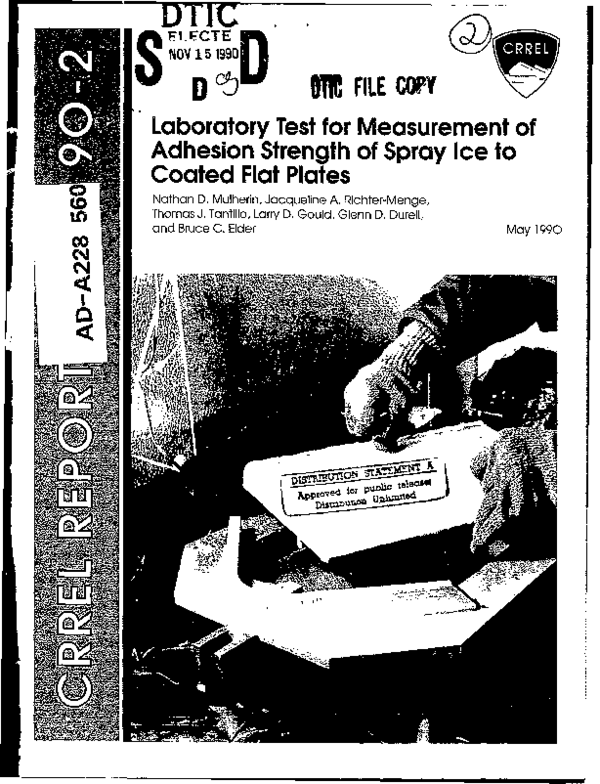 (PDF) Laboratory Test for Measurement of Adhesion Strength of Spray Ice ...