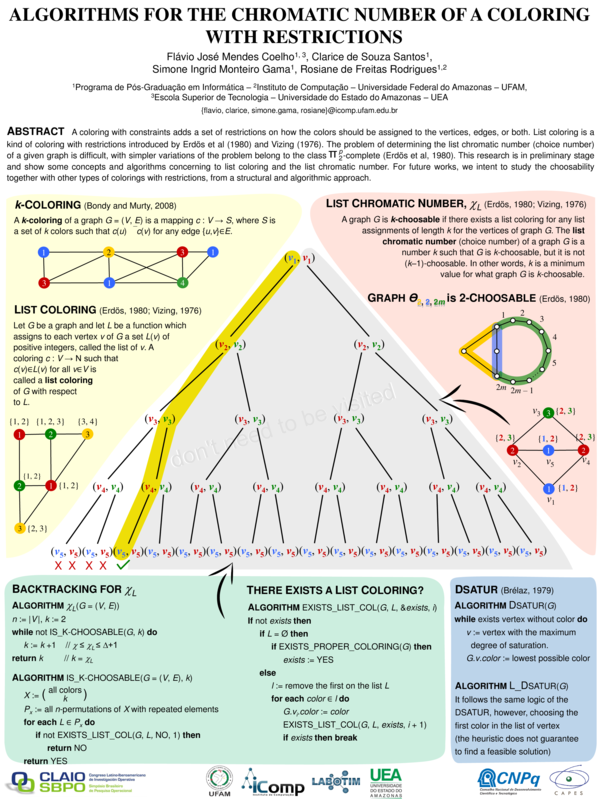 (PDF) ALGORITHMS FOR THE CHROMATIC NUMBER OF A COLORING WITH RESTRICTIONS