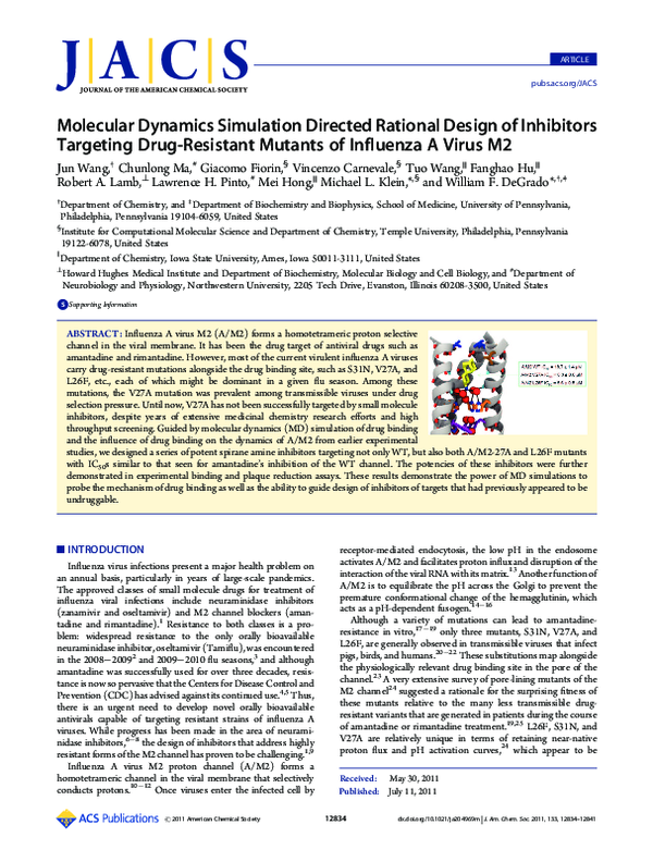 (PDF) Molecular Dynamics Simulation Directed Rational Design of ...