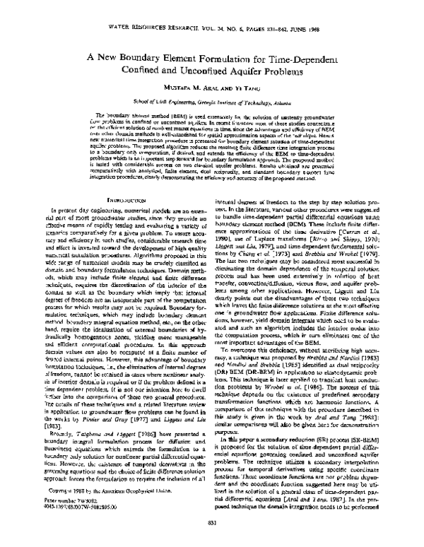(PDF) A new boundary element formulation for time-dependent confined ...