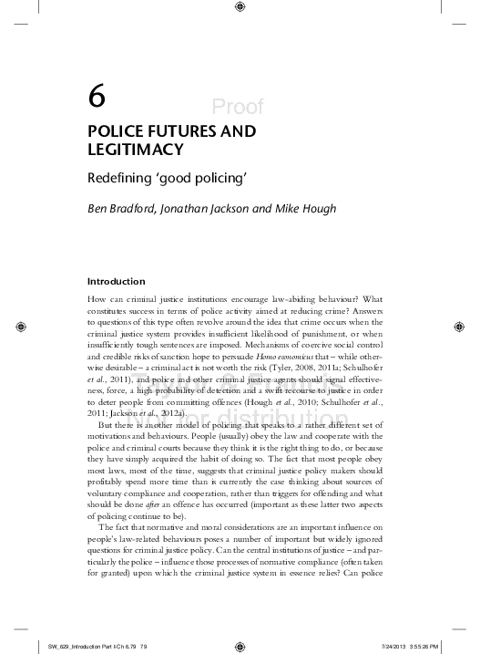 (PDF) Police Futures and Legitimacy: Redefining ‘Good Policing’ | M