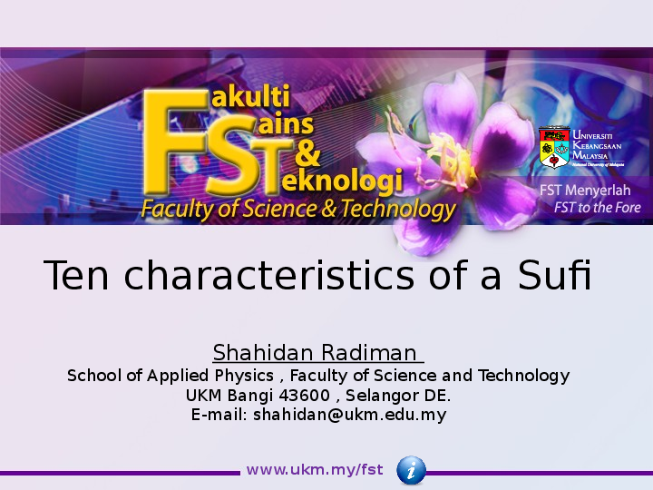  PPT Ten Characteristics Of A Sufi Shahidan Radiman Academia edu